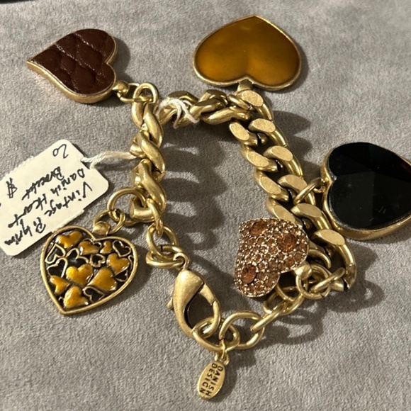 Vintage Danish Design Pilgrim Heart Charm Bracelet - Picture 1 of 1